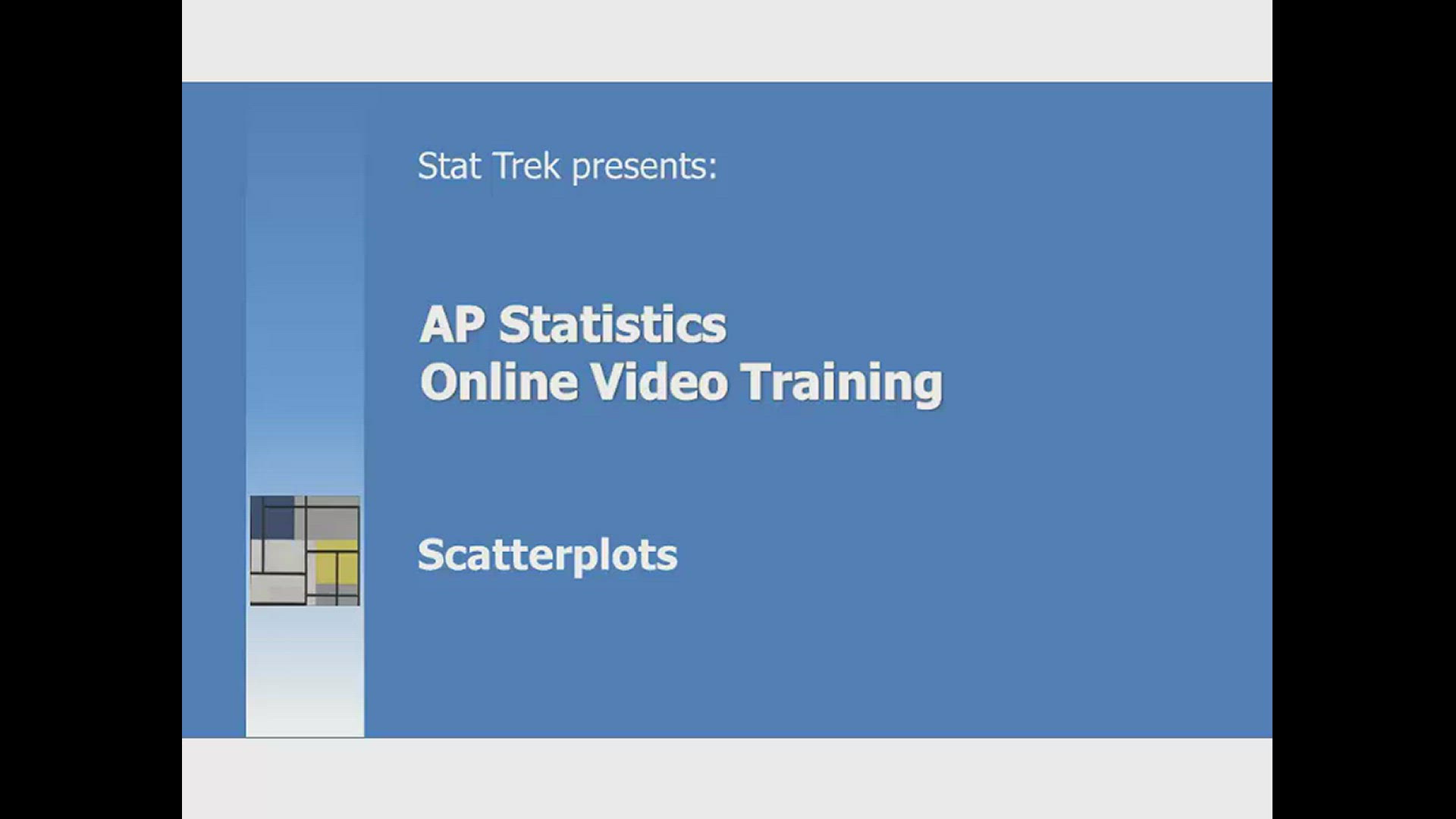 'Video thumbnail for AP Statistics: What is a scatterplot?'