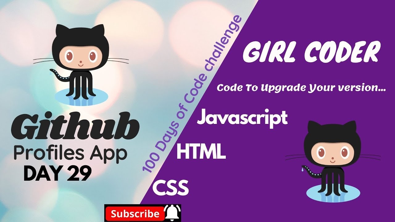 Video thumbnail for Javascript Projects | Github API | 100 Days of code challenge | Day 29