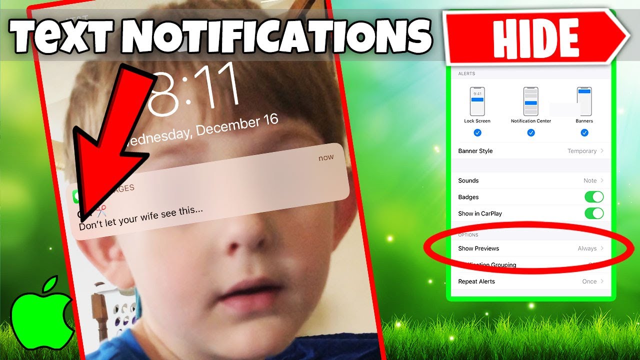 Video thumbnail for iPhone Lock Screen Message Privacy