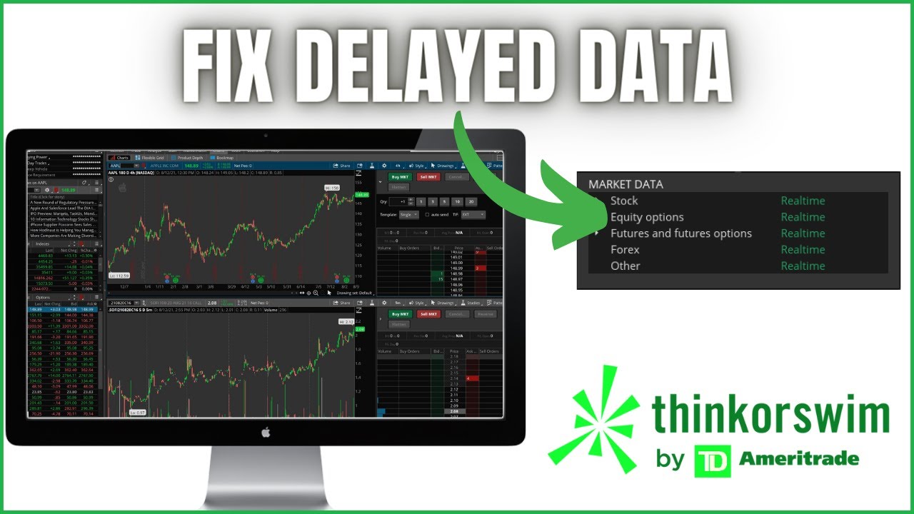 'Video thumbnail for Fix Delayed Data and Level II Quotes on ThinkorSwim | Get Realtime Quotes'