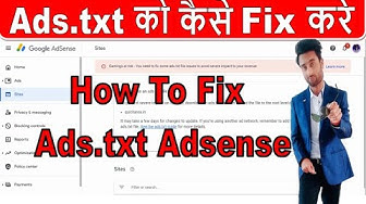 Video thumbnail for How to fix Ads.txt Google Adsense Earnings at Risk | Ads.txt file problem fix Wordpress | Tech Today
