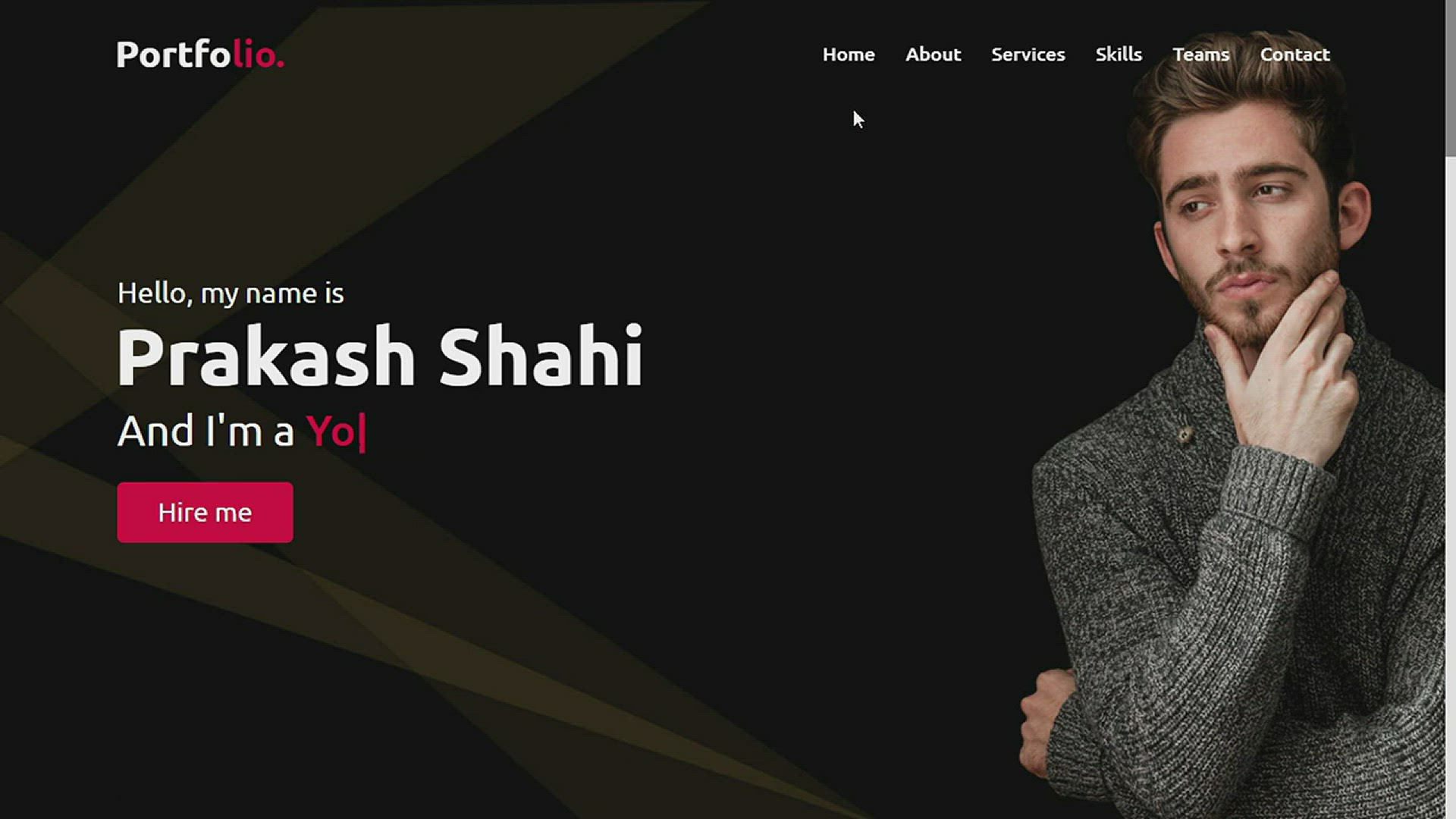 Video thumbnail for Free Complete Responsive Personal Portfolio Website using HTML CSS & JavaScript.