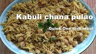 'Video thumbnail for How to make Kabuli Chana pulao. Channa Rice recipe. White chickpeas rice. चना पुलाव. ಚನಾ ಪುಲಾವ್'