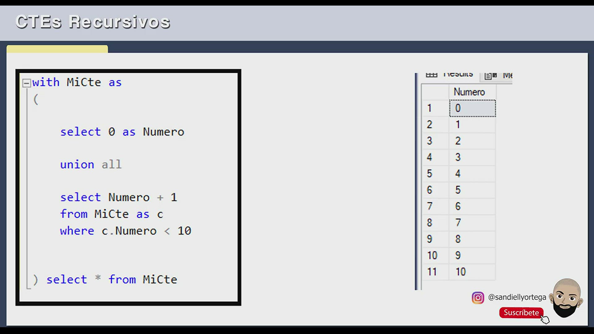'Video thumbnail for CTEs Recursivos En SQL Server'