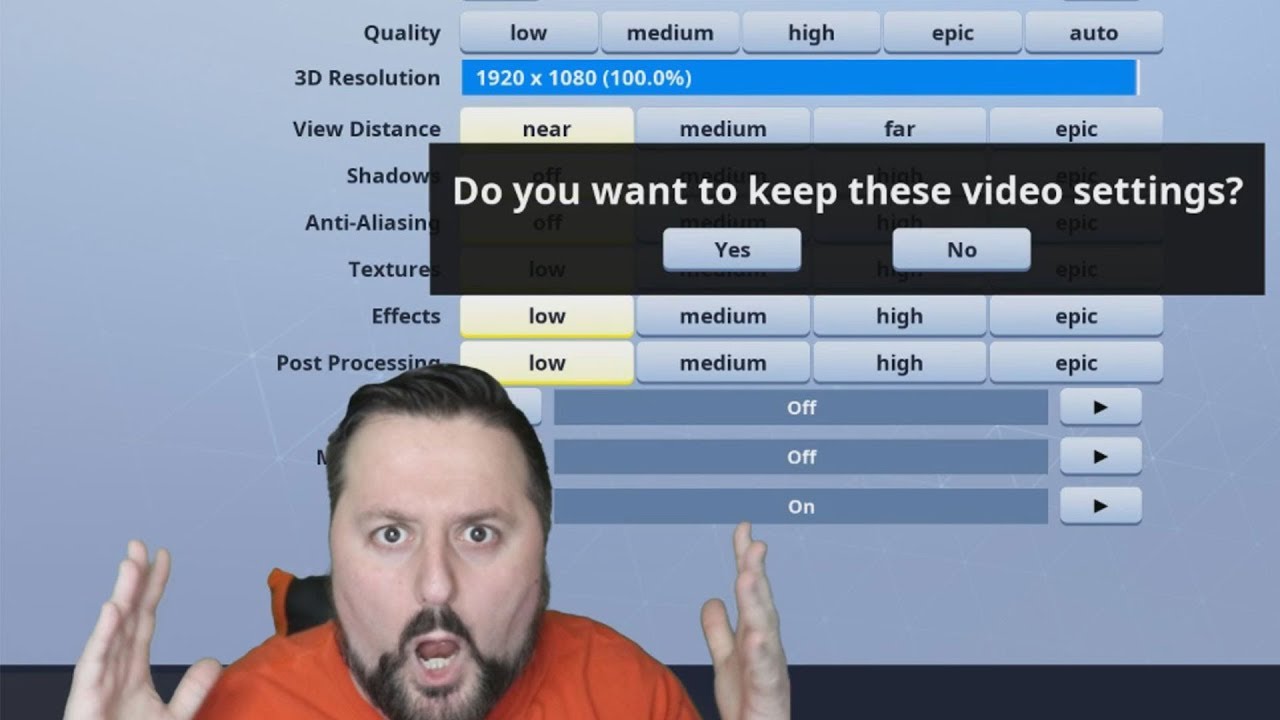 Video thumbnail for Fortnite Setting Won't Save PC