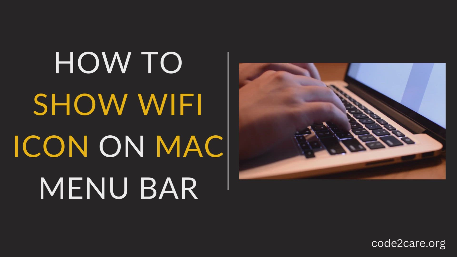 'Video thumbnail for How to show Wifi icon on Mac Menu Bar (macOS Ventura)'