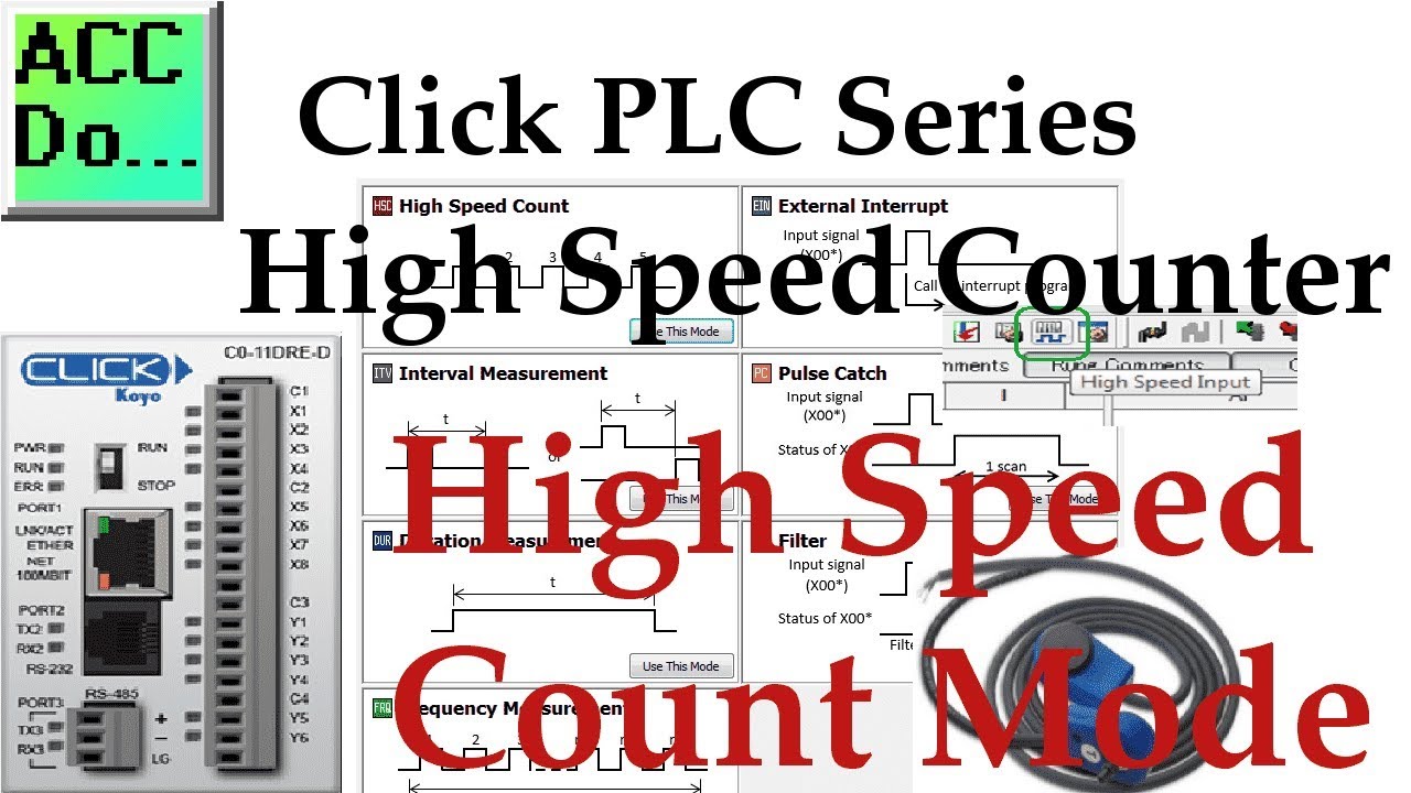 'Video thumbnail for Click PLC High Speed Counter Input Mode High Speed Count'