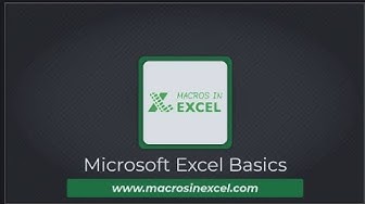Video thumbnail for Microsoft Excel Basics