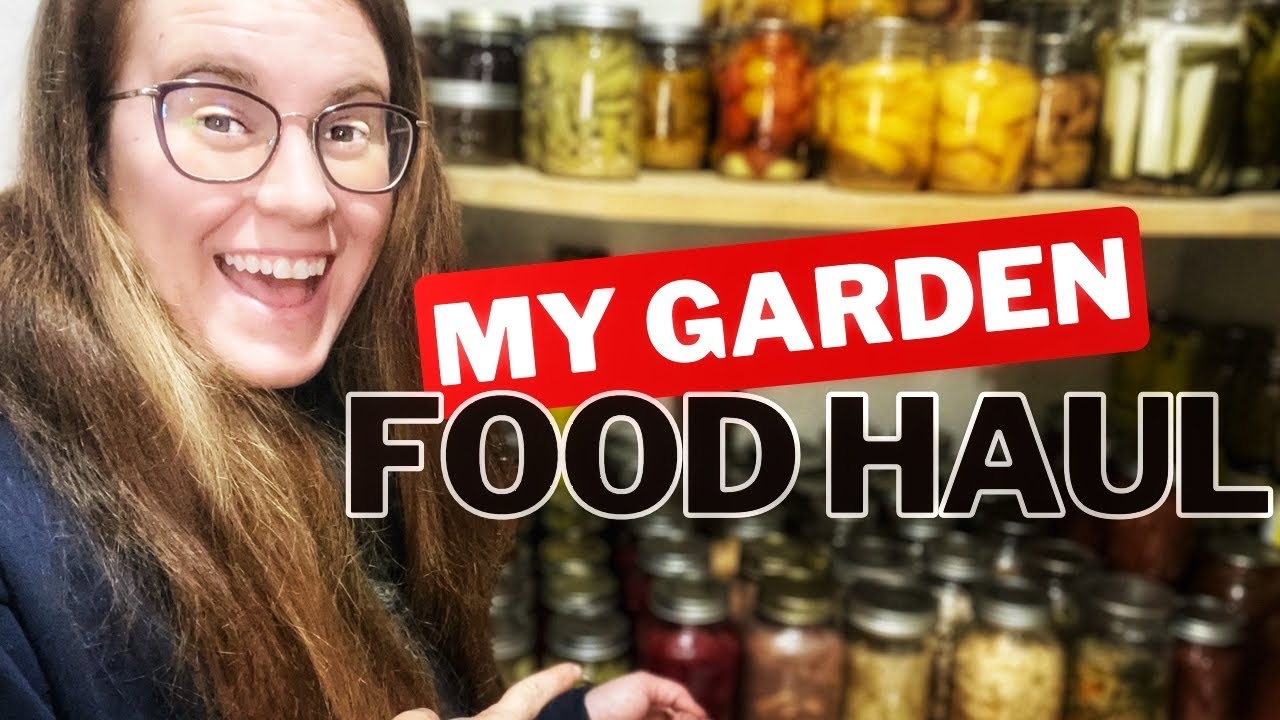 Video thumbnail for Pantry Tour! What A Years Worth Of Organic Garden Produce looks Like Processed And In Storage.