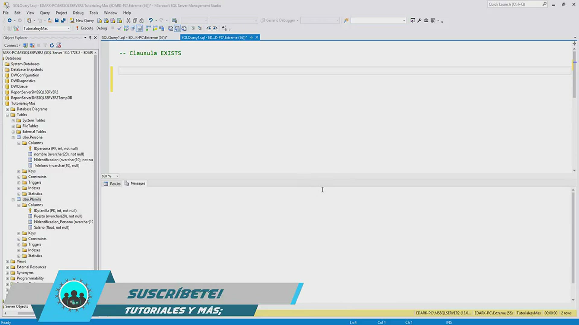 'Video thumbnail for Como usar el EXISTS en SQL | Curso SQL Server - '