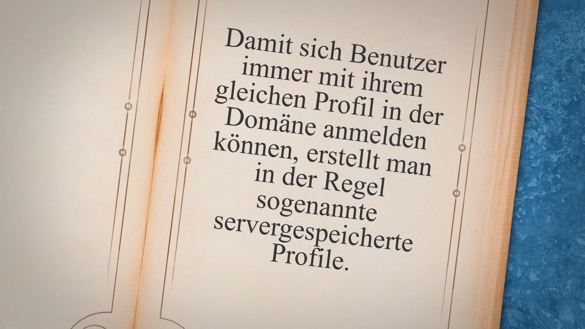 'Video thumbnail for Ein servergespeichertes Profil für die Active Directory Benutzer am Server 2016 einrichten'