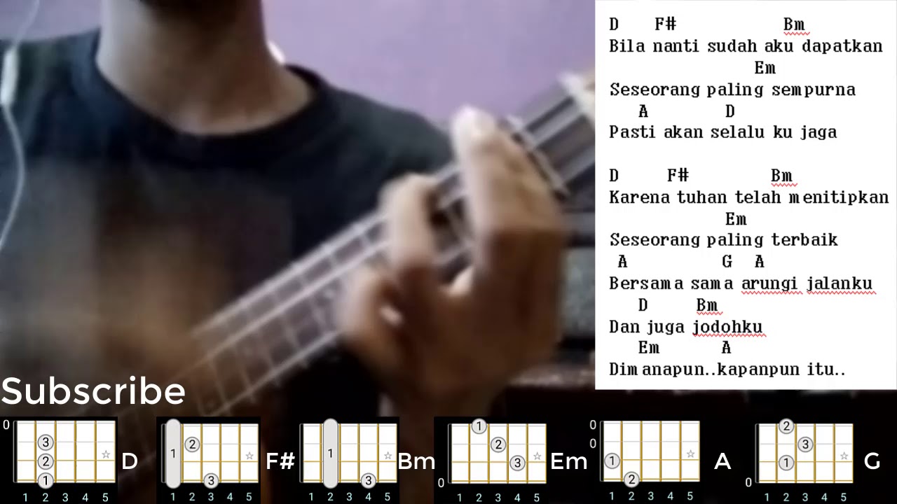 Video thumbnail for Selow - Wahyu Versi Karaoke Ukulele Untuk Cover