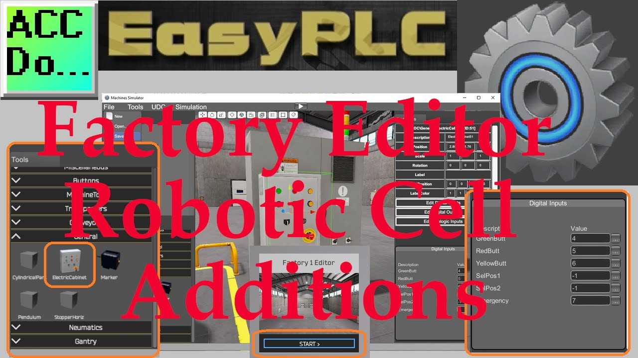 'Video thumbnail for EasyPLC Factory Editor Robotic Cell Additions'