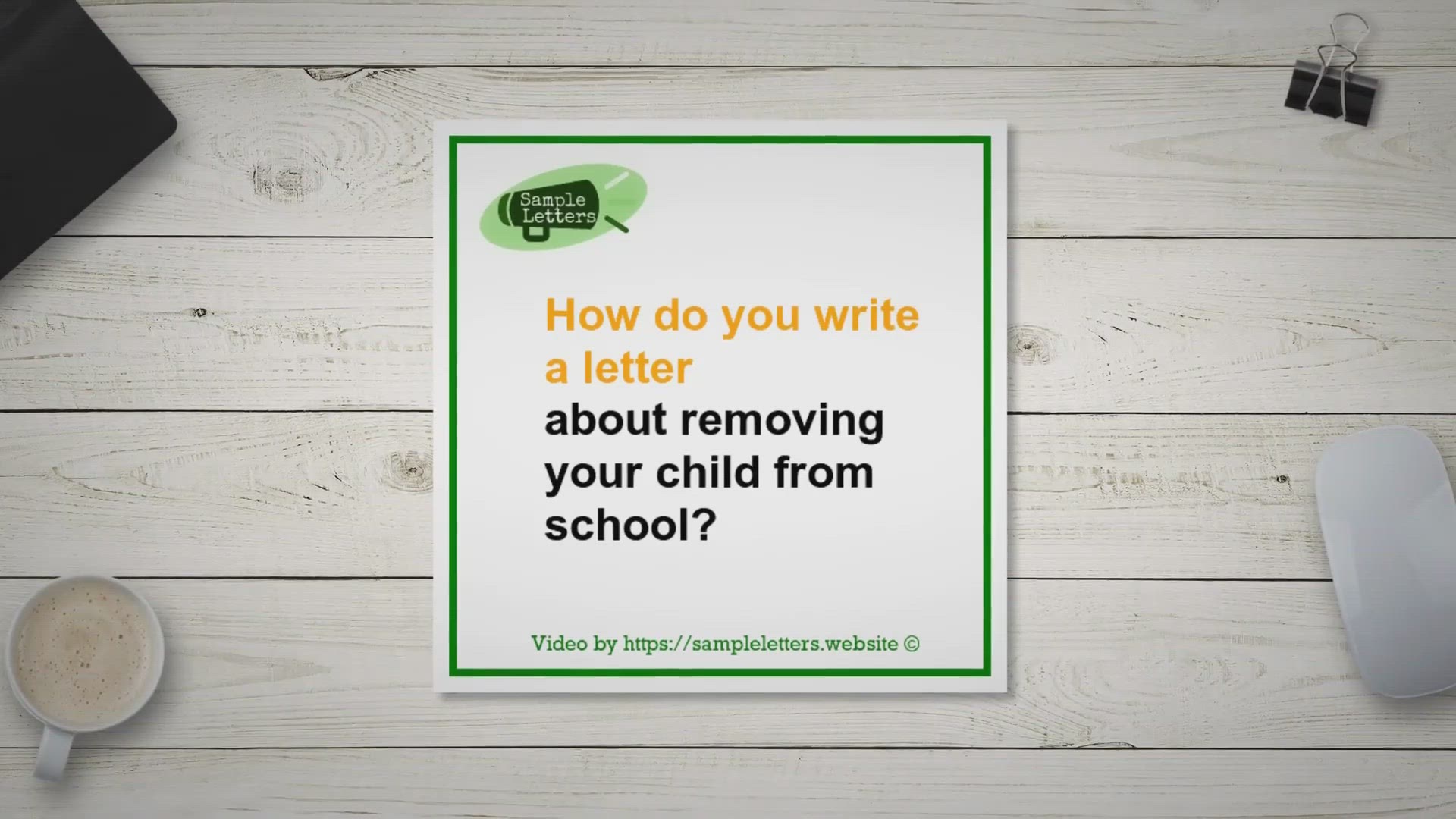 Video thumbnail for How to write a letter about removing your child from school