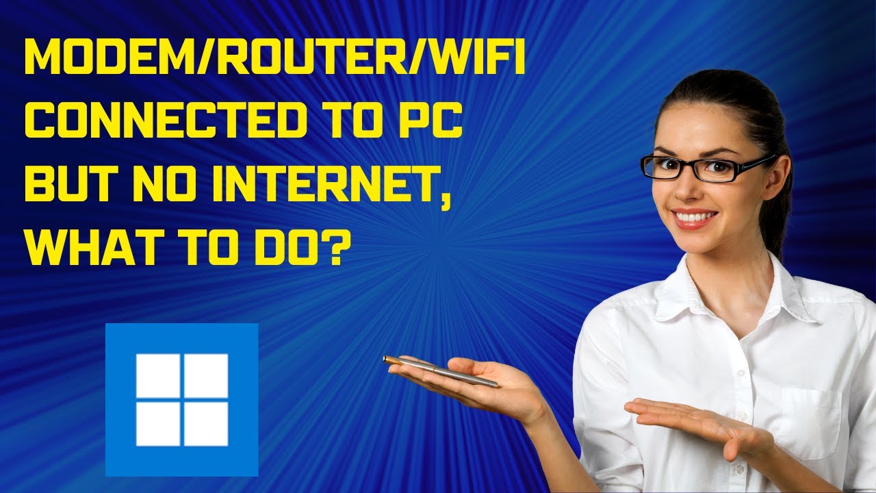 'Video thumbnail for Fix: Modem/Router/WiFi connected to PC but no Internet'