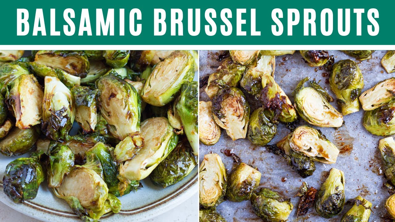 Video thumbnail for AIR FRYER BRUSSEL SPROUTS I crunchy, balsamic, oven baked.