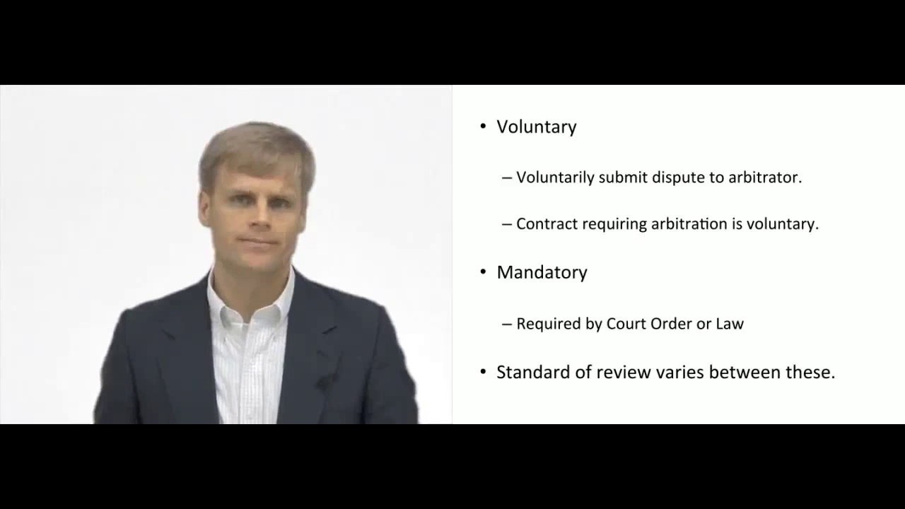 'Video thumbnail for Voluntary vs Mandatory Arbitration'