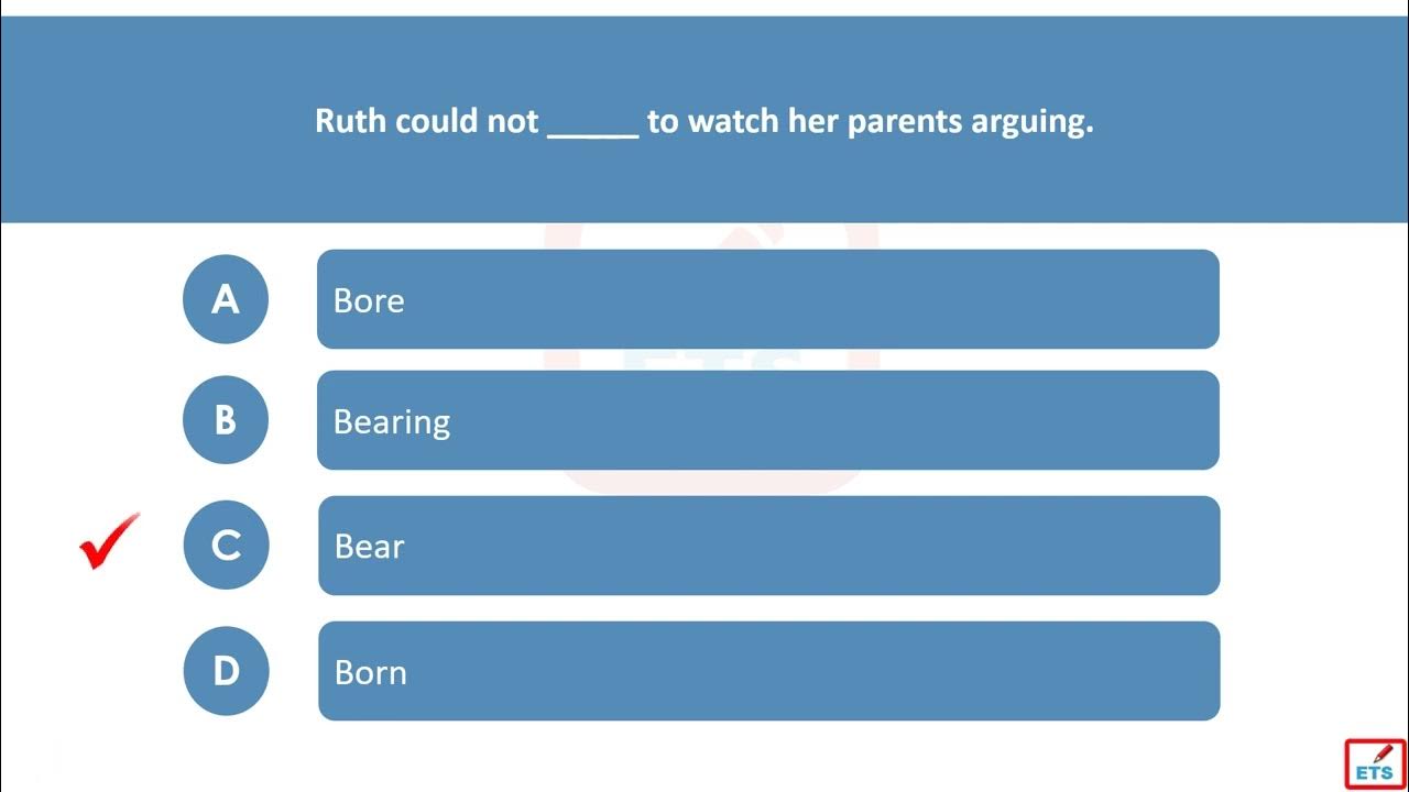 'Video thumbnail for Bear, Bore, Born, Bearing QuizEnglish Verb Tenses: '