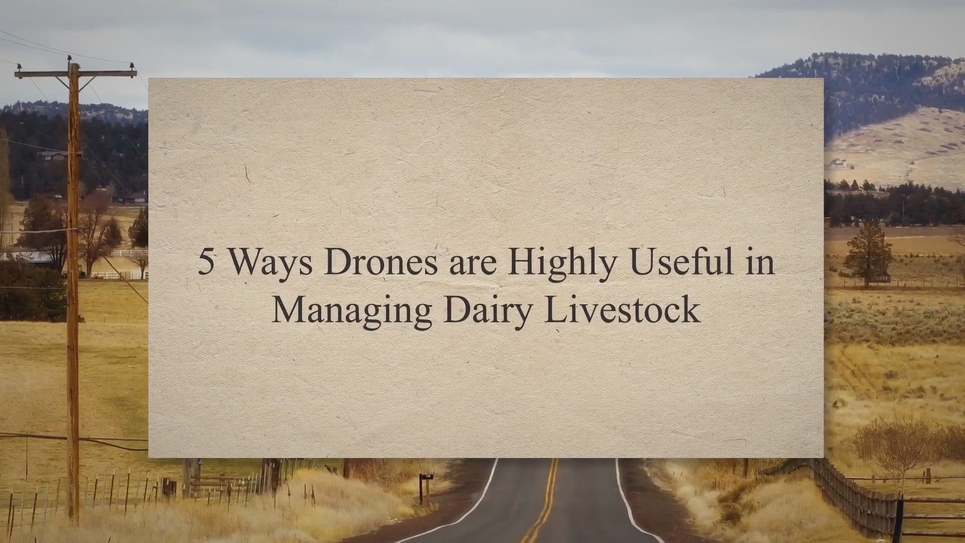 Video thumbnail for 5 Ways Drones Are Highly Useful In Managing Dairy Livestock