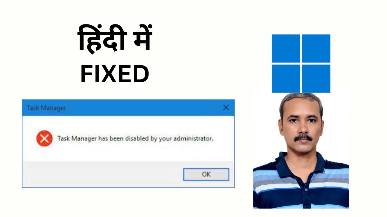 'Video thumbnail for Fixed: Task Manager has been disabled by your administrator Error on Windows 11'