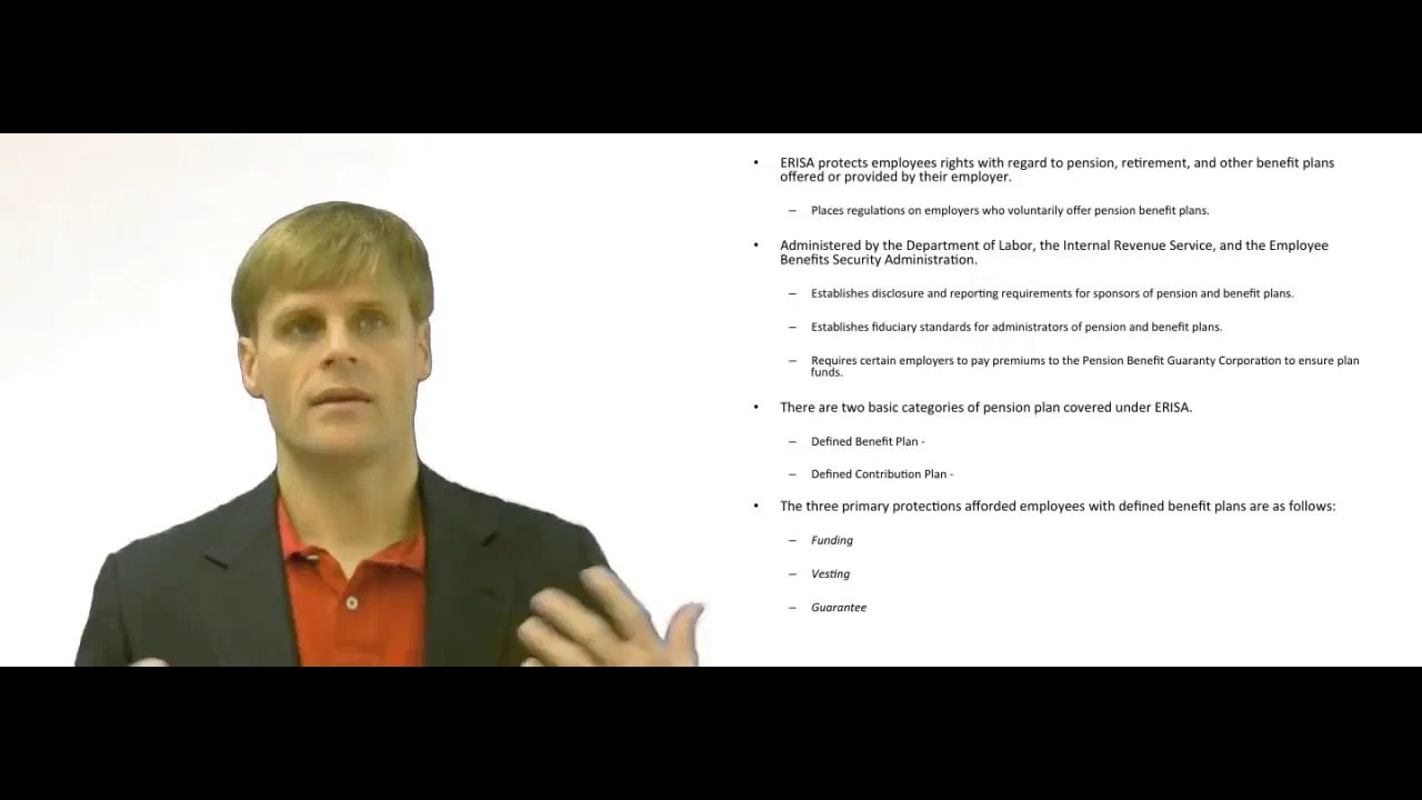 'Video thumbnail for Employee Retirement Income Security Act ( ERISA)'