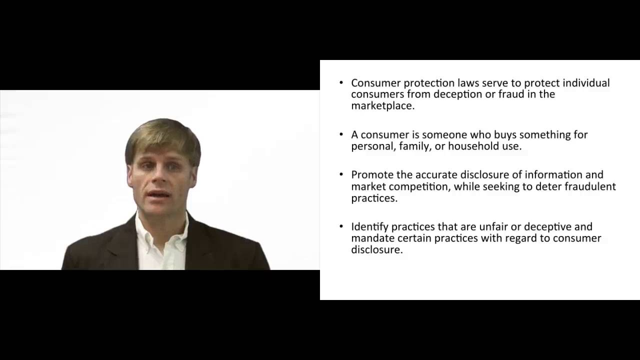 'Video thumbnail for Consumer Protection Law'