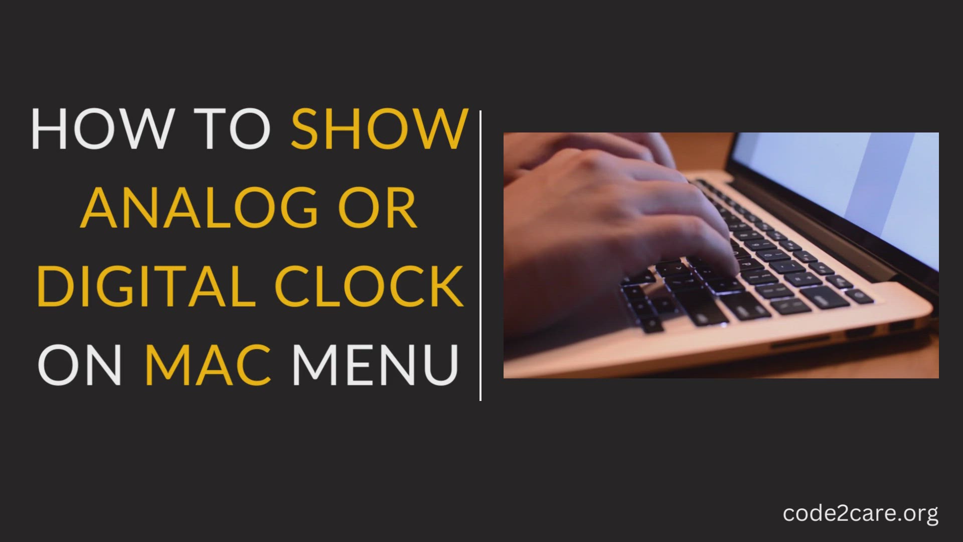 'Video thumbnail for How to show Analog or Digital Clock on Mac Menu Bar (macOS Ventura)'