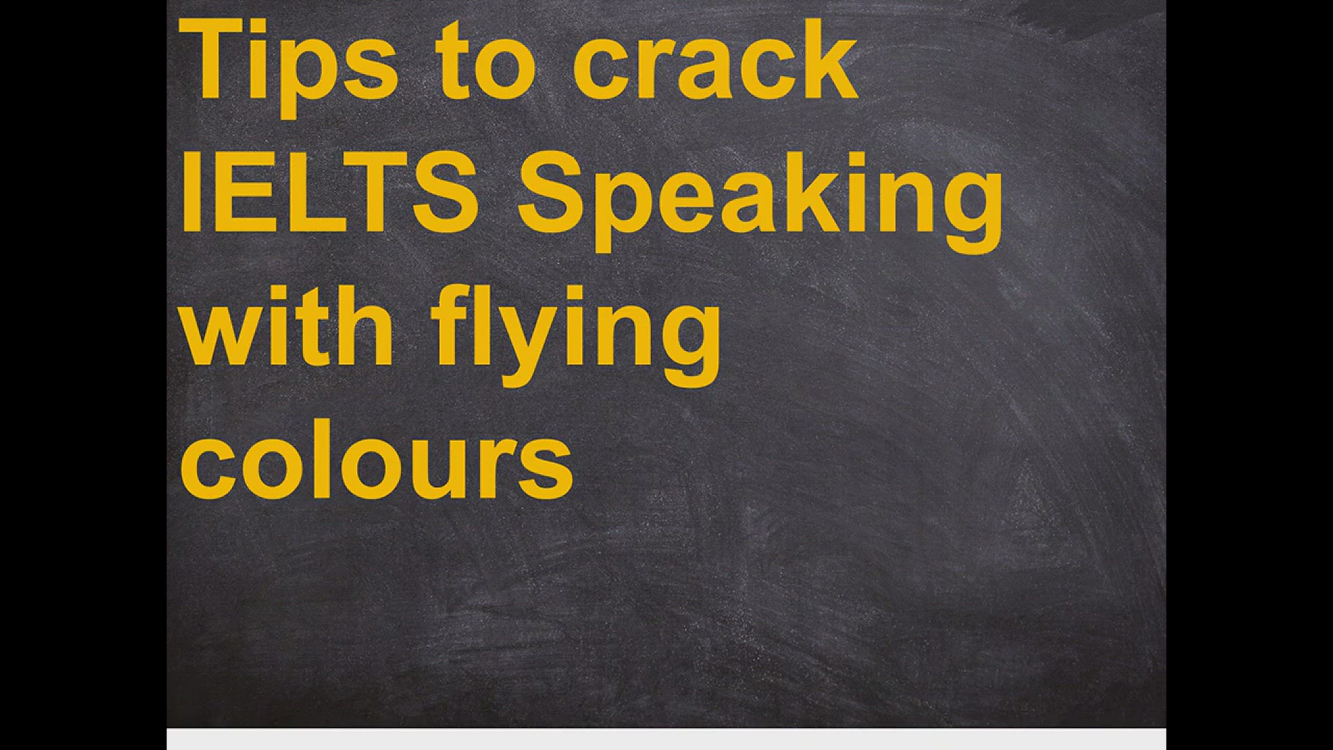 'Video thumbnail for Tips to crack IELTS Speaking with flying colours'