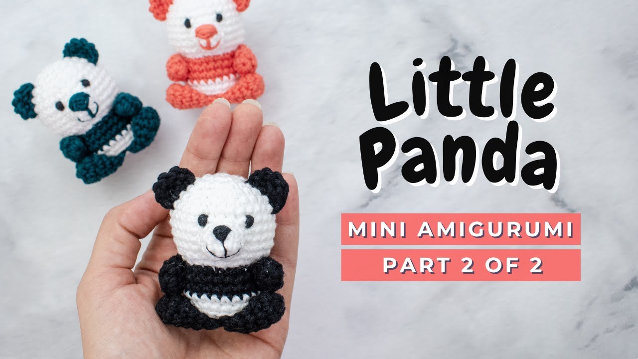 'Video thumbnail for How to crochet a Panda! Panda amigurumi tutorial PART 2'