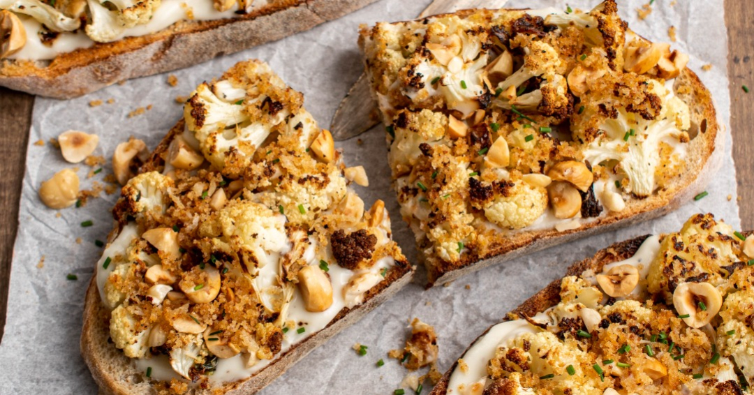 Video thumbnail for Roasted cauliflower toast