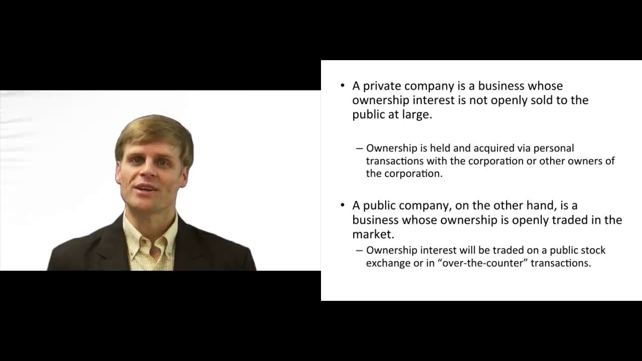 'Video thumbnail for Private Company vs Public Company - Explained'