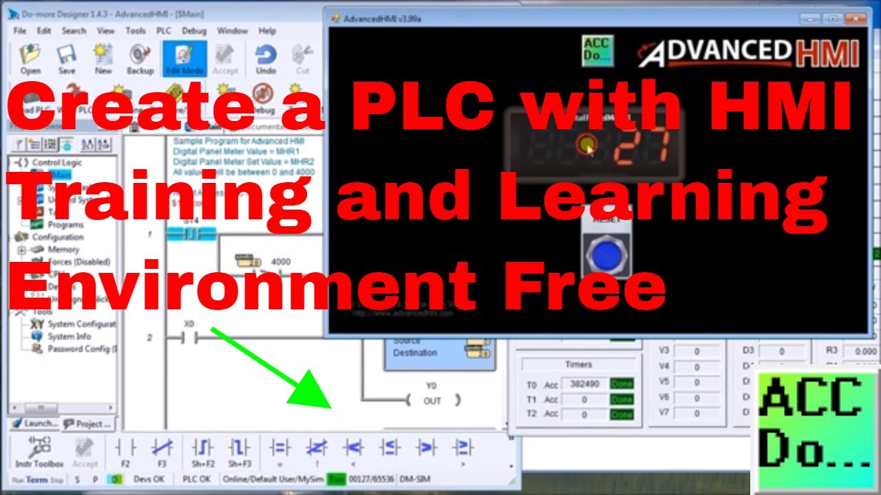 'Video thumbnail for Create a PLC with HMI Training and Learning Environment Free'