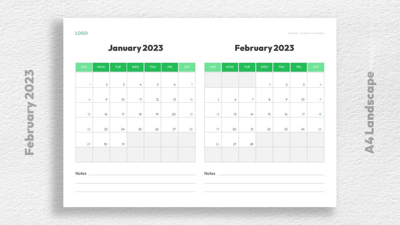 'Video thumbnail for January February 2023 Calendar Template Free Download'