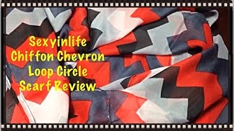 Video thumbnail for Sexyinlife Chiffon Chevron Loop Circle Scarf Review