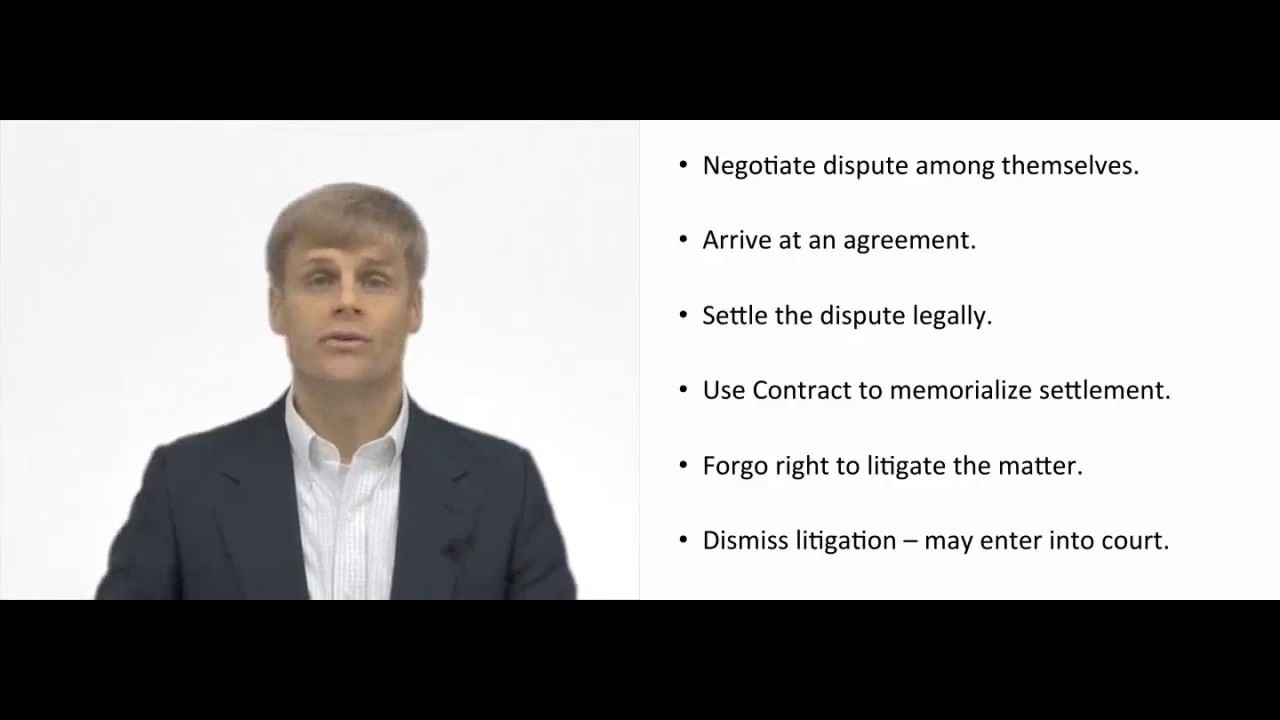 'Video thumbnail for Settlements - Alternative Dispute Resolution'