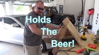 Video thumbnail for Pallet outdoor tables, cost nothing, holds the beer.