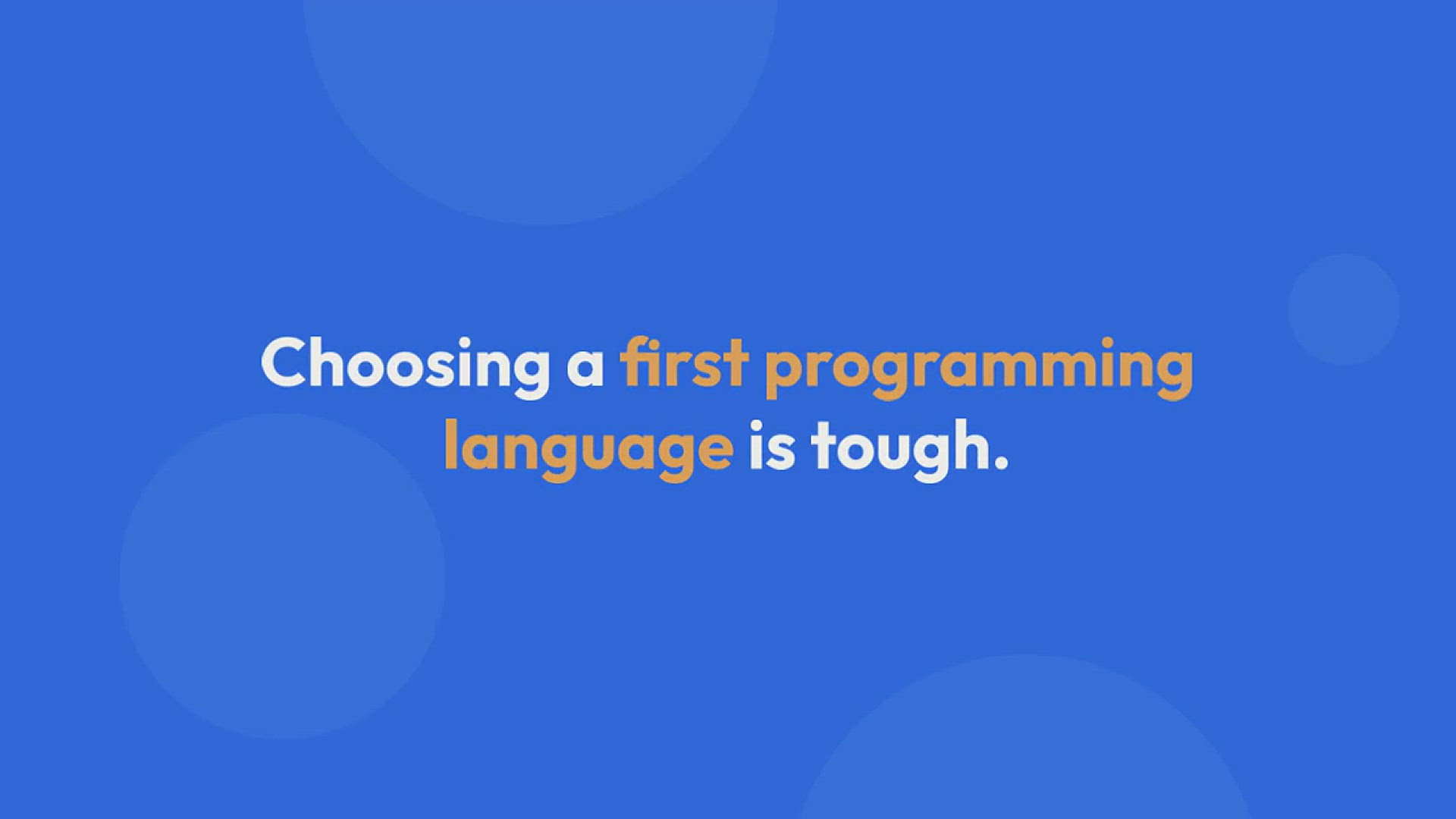 'Video thumbnail for 5 Reasons Why Python Is a Great First Programming Language (2023)'