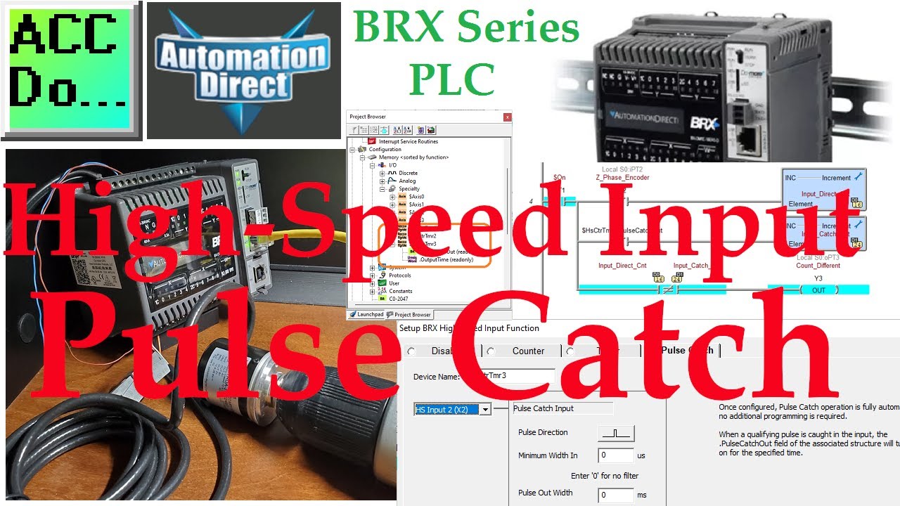 'Video thumbnail for BRX Do-More PLC High-Speed Input Pulse Catch'