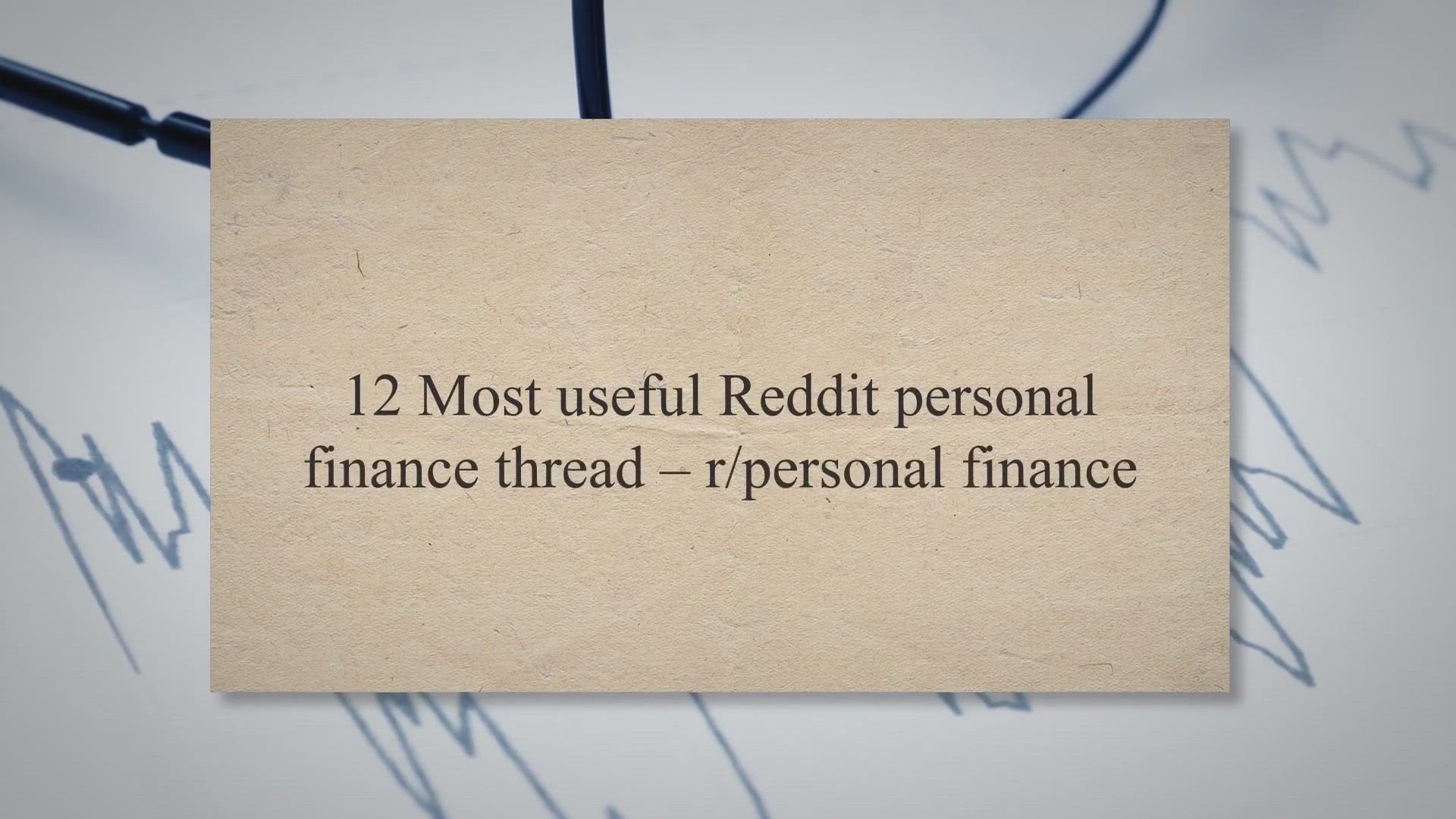 Video thumbnail for 12 Most useful Reddit personal finance thread – r/personal finance