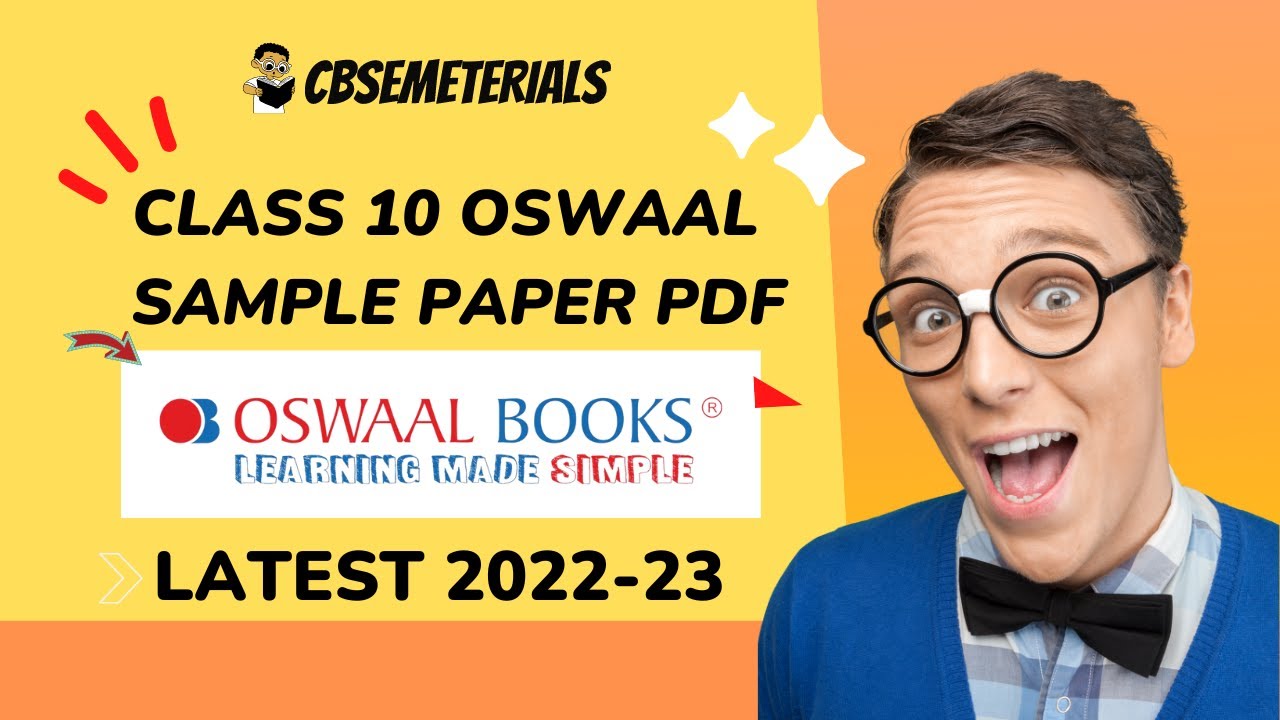Video thumbnail for Oswaal Class 10 2022-23 Sample Paper PDF | Oswaal Class 10 All Subjects Sample Paper