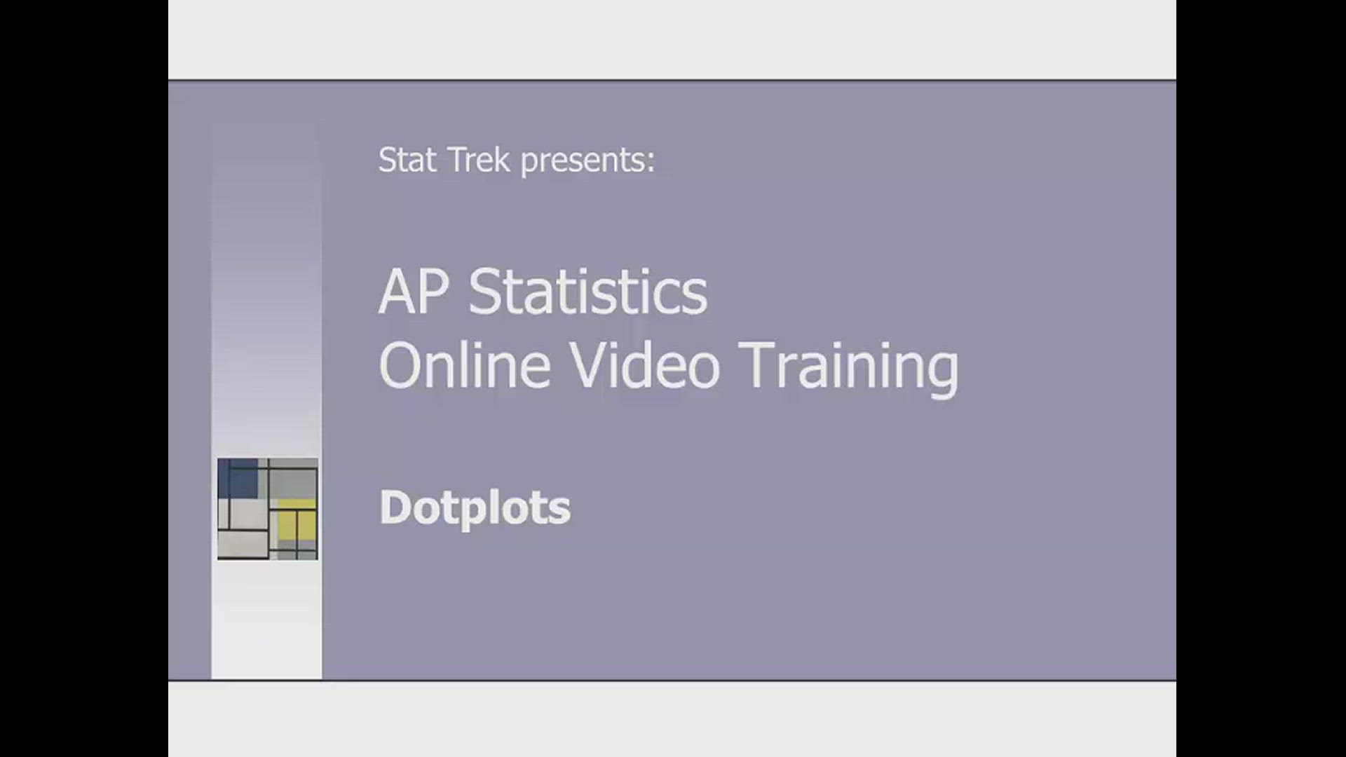'Video thumbnail for AP Statistics: What is a dotplot?'