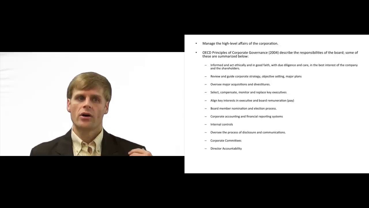 'Video thumbnail for Role of Directors in a Corporation'