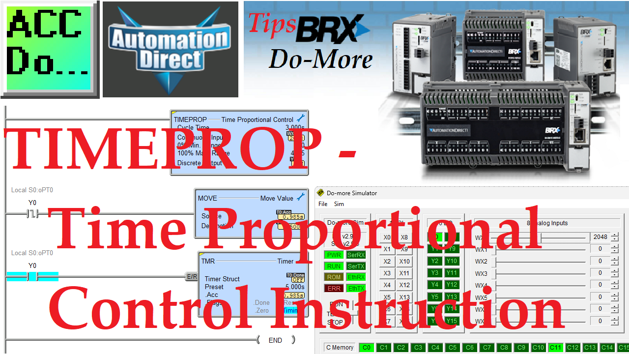 'Video thumbnail for Do-More TIMEPROP - Time Proportional Control Instruction'