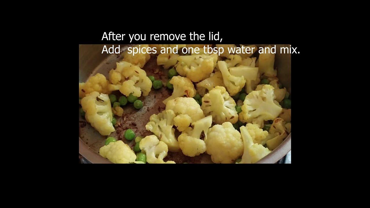 'Video thumbnail for Cauliflower peas subzi recipe / Phool gobi subji /Flower vatana sukhi bhaji/Hukosu palya/फ्लॉवरभाजी'