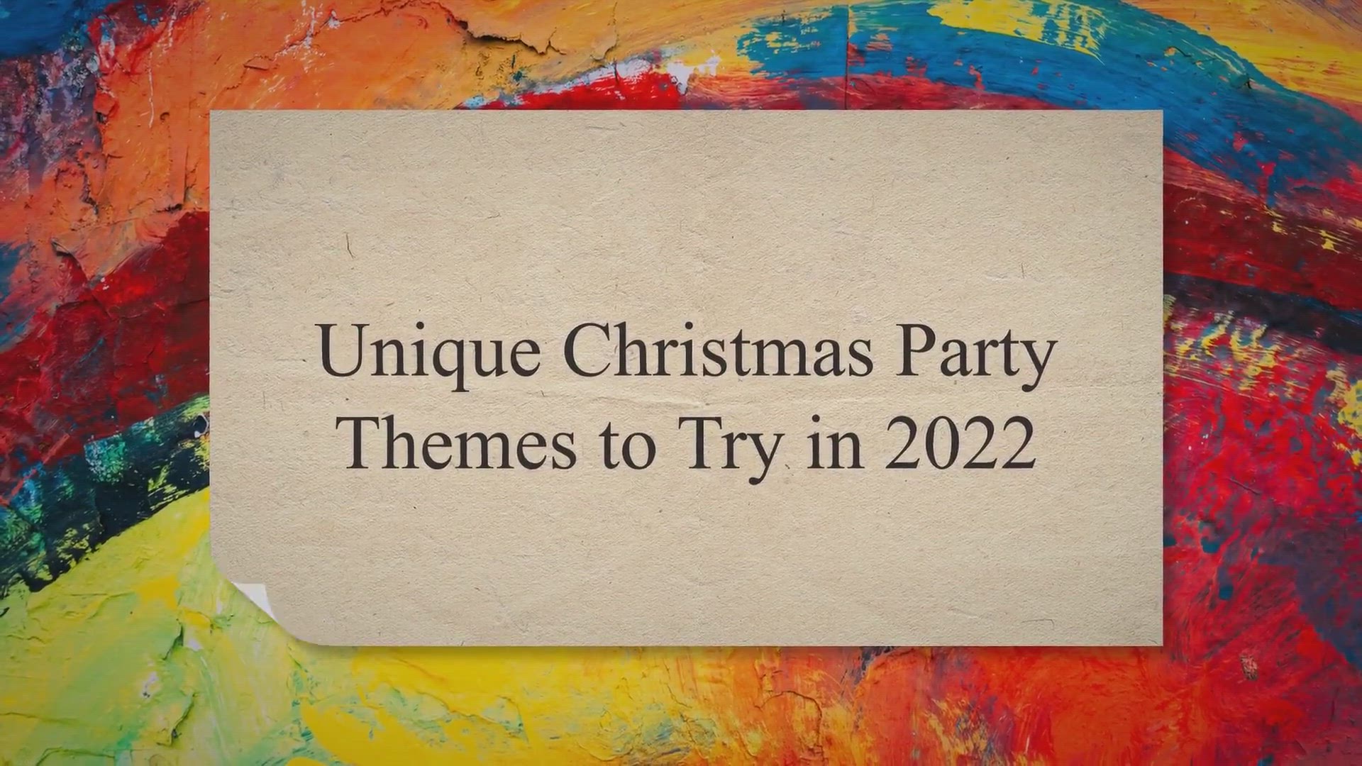 Video thumbnail for Unique Christmas Party Themes to Try in 2022Subtle Revelry