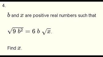 'Video thumbnail for Solve an Equation with Square Root - Grade 11'