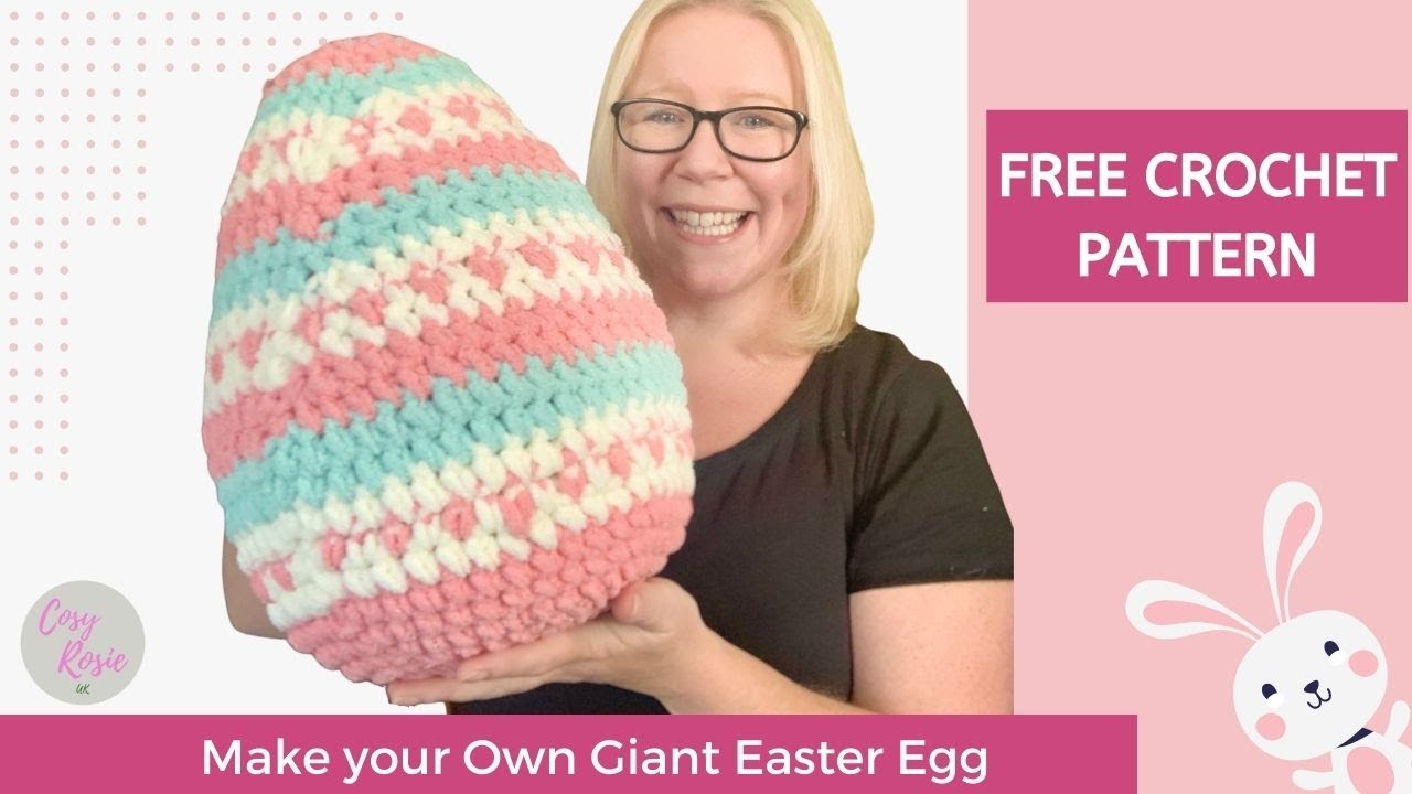 Video thumbnail for Crochet a Giant Cochet Easter Egg with this free Pattern