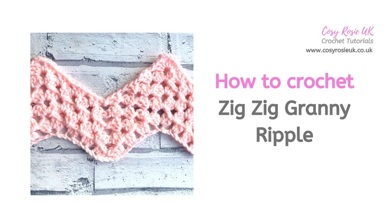 Video thumbnail for How to crochet the Granny Ripple (Zig Zag Granny)