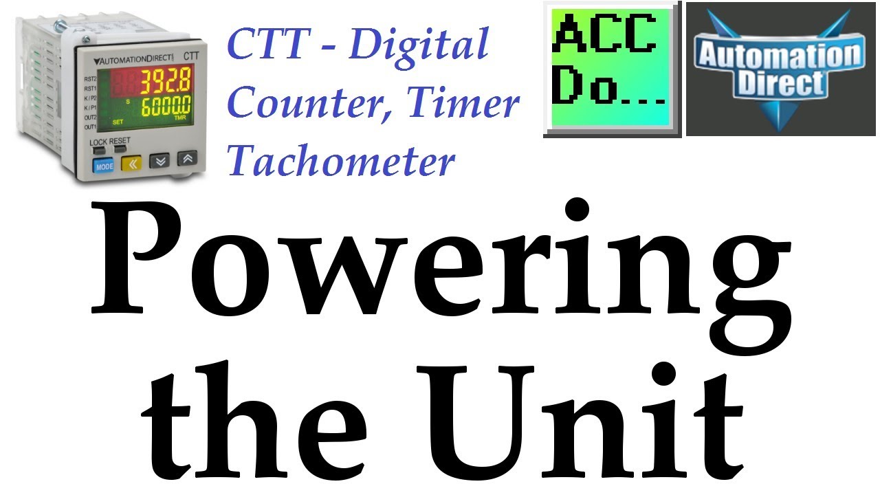'Video thumbnail for CTT Counter Timer Tachometer – Powering the Unit'
