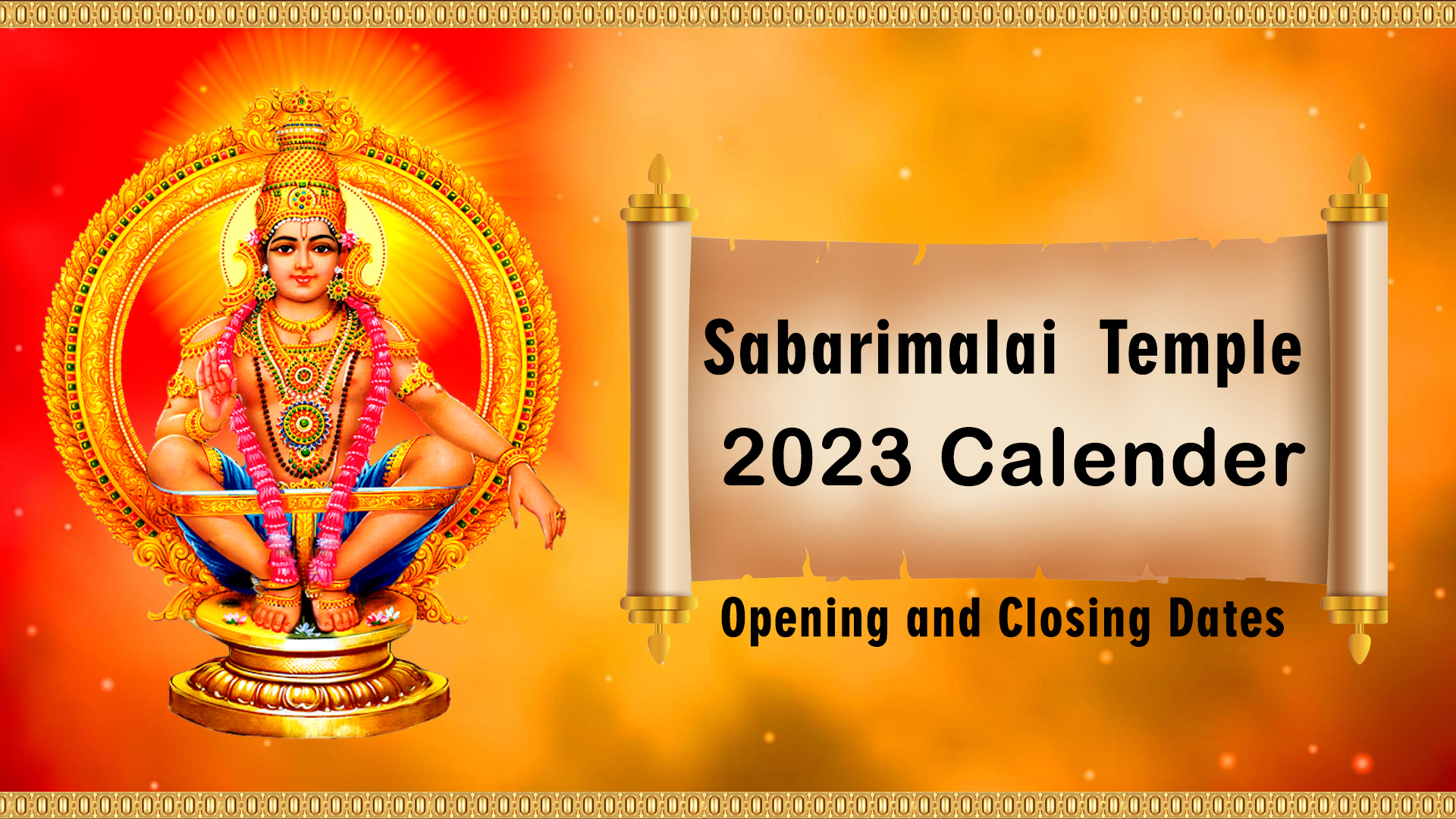 Video thumbnail for 2023 Sabarimala Sree Ayyappa Swamy Temple Calender